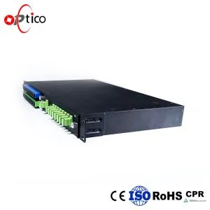 19 inch 1U rackgemonteerde 1x32 glasvezelsplitter